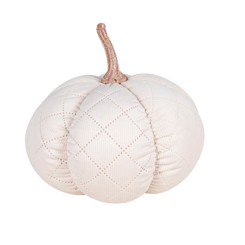 8.5" Fabric Pumpkin Table Decor,8tan451