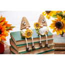 Polyresin Gnome with Sunflower and Dangling Legs Table Décor, 2 Asst