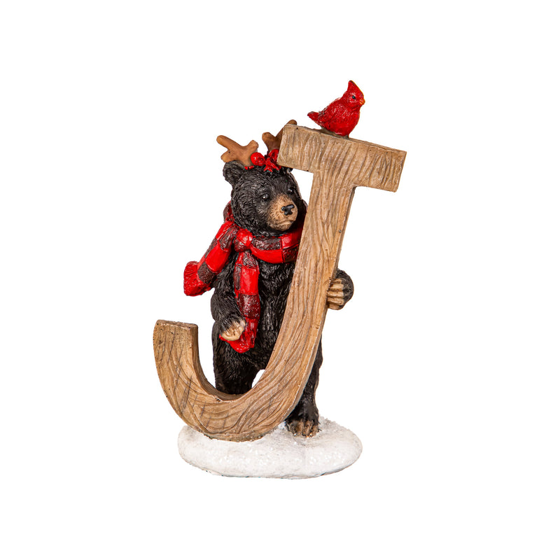 5.5" Resin Black Bear Table Decor Set, "Joy",8tar678