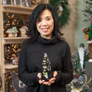 8" Resin Stacked Black Bear Table Decor,8tar720