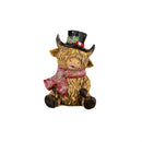 Woodland Storybook Table Décor Holiday Highland Cow Resin, Asst, 4.5"H