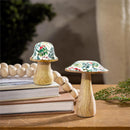 VivaStyle Table Decor, Wood Decor, Festive Foliage Mushroom, Set of 2