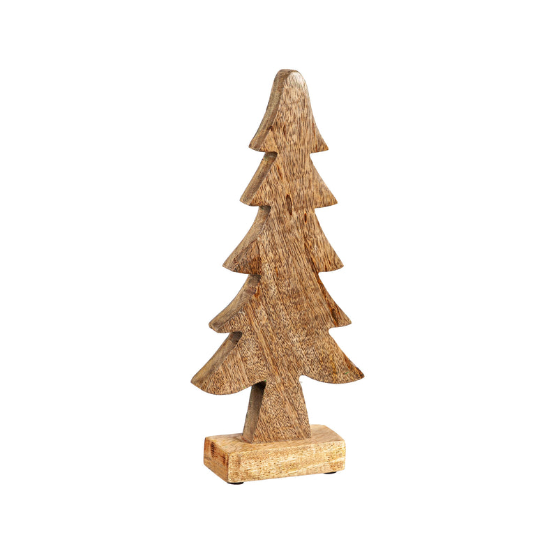 Wood and Resin Tree Table Decor, Set of 3