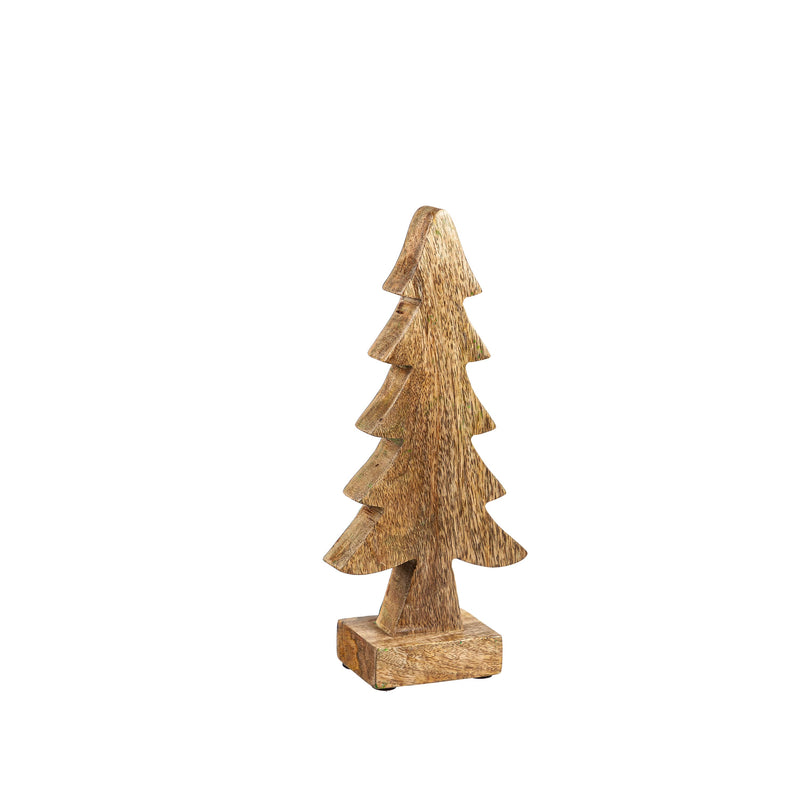 Wood and Resin Tree Table Decor, Set of 3