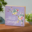 Bird Hello Spring Wood Table Sign, 8"