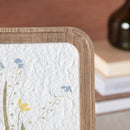 Wood and Paper Pressed Flower Table Decor, 10"H