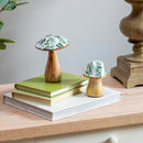 Olive Oasis Mushroom Wood Table Decor Set
