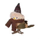 Woodland Storybook Table Décor Natural Fiber Winter Bird, 6.5"H, Asst of 2
