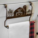 Metal Farmhouse Over the Cabinet Towel Holder