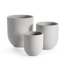 NAPA Home & Garden, FIBRESTONE MALIBU CYLINDER POTS, SET OF 3,AC206