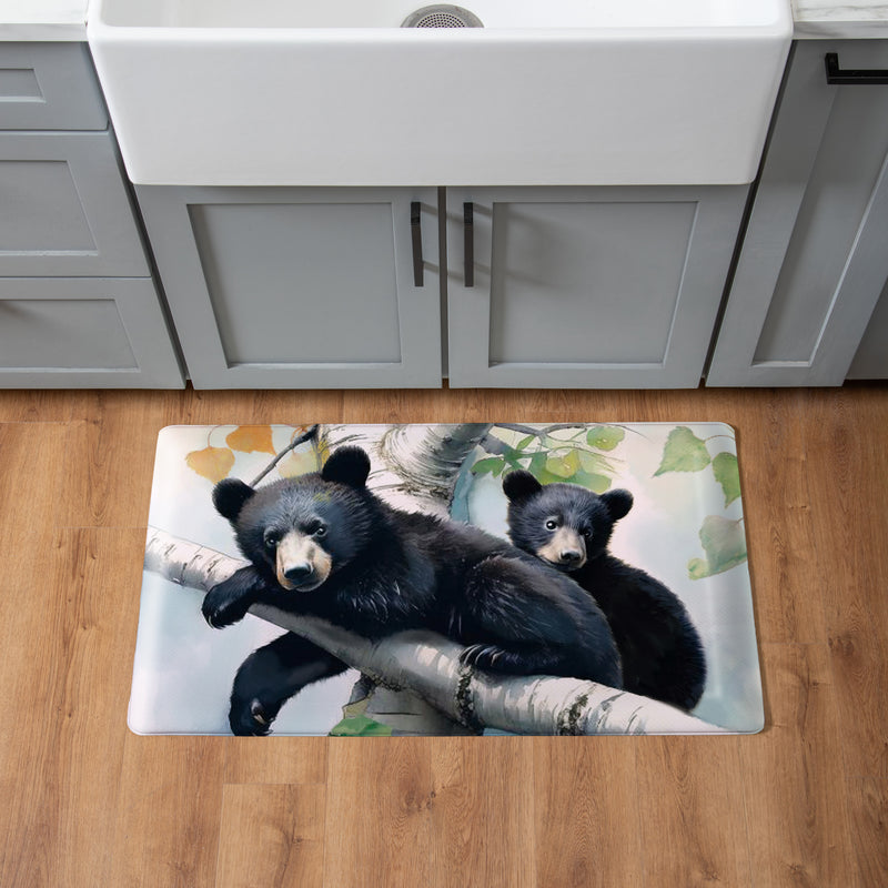 High Country Bear Family Anti-Fatigue Mat, Mama and Baby Bear, 30"x18"