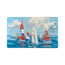 Blue Coastal Sailboats Landscape Anti-Fatigue Mat 30"x18"