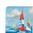 Blue Coastal Sailboats Landscape Anti-Fatigue Mat 30"x18"