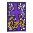 He Is Risen Applique House Flag