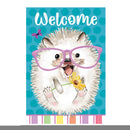 Hailey The Happy Hedgehog Applique Garden Flag