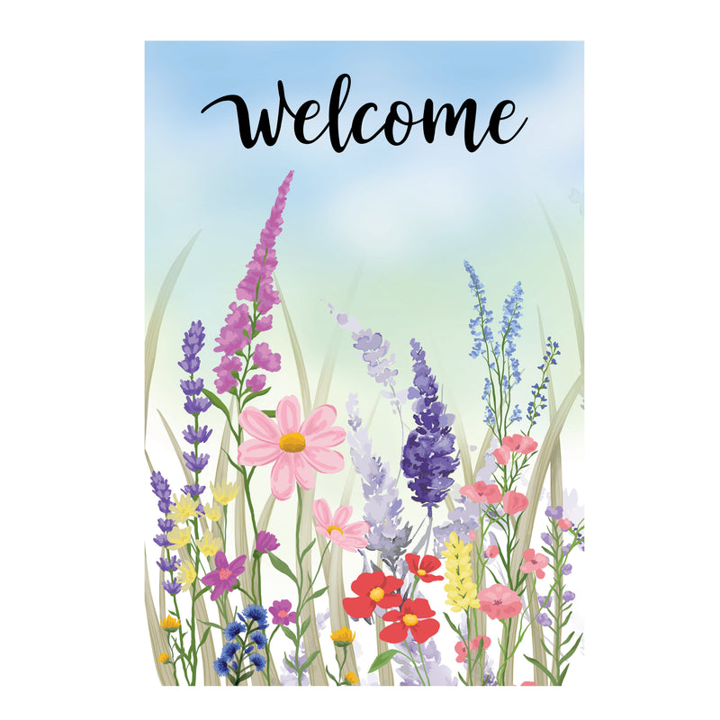 Wildflower Season Applique House Flag