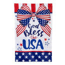 Bless The USA Bow Applique House Flag