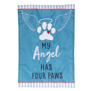 My Angel Has Four Paws Applique Garden Flag
