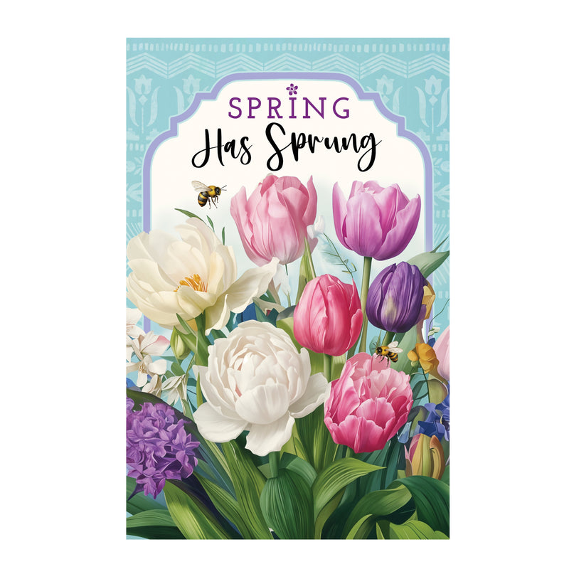 Early Spring Mix Applique Garden Flag