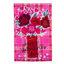 Valentine's Day Plaid Applique House Flag