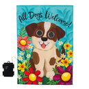 Winky Blinky All Dogs Welcome Applique Lighted Garden Flag