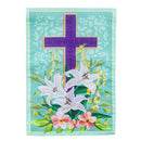 Easter Cross Applique Garden Flag