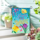 Spring Has Sprung Applique Garden Flag