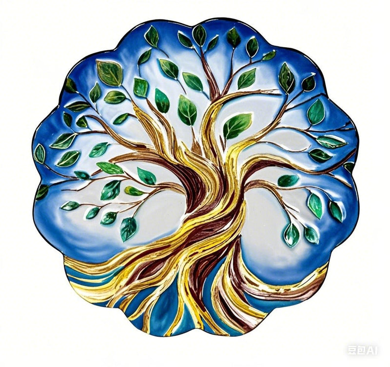 Petal & Plow Birdbath, Metal Tree of Life with Stand