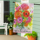 Ronunculus Welcome Burlap House Flag