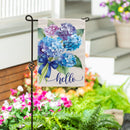 Hydrangea Bouquet Burlap Garden Flag