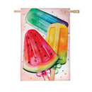 Summer Treats Burlap House Flag