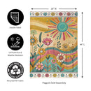 Sunny Field Burlap House Flag