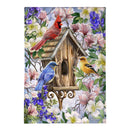 Spring Awakens Burlap House Flag
