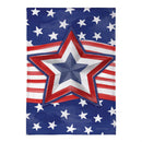 Patriotic Star Power Burlap Garden Flag