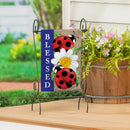 Welcoming Ladybugs Burlap Garden Flag