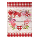 Country Heart Wreath Burlap House Flag