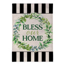 Bless Our Home Burlap House Flag