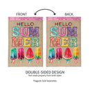 Summer Popsicle Burlap House Flag