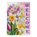Blooming Buttercups Burlap Garden Flag