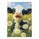 Caleb The Happy Calf Burlap Garden Flag