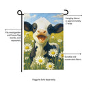 Caleb The Happy Calf Burlap Garden Flag