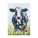 Petal & Plow Floral Cow Burlap Garden Flag