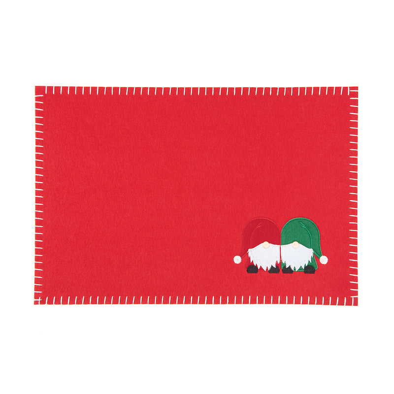 Naughty Or Nice Gnome Felt Placemat