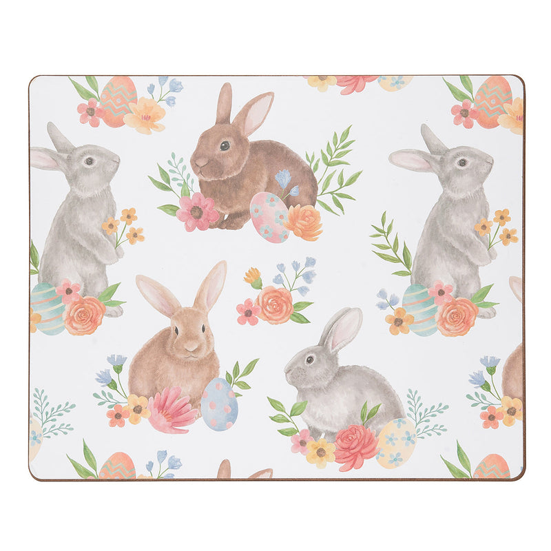 Spring Floral Bunny Hardboard PMAT
