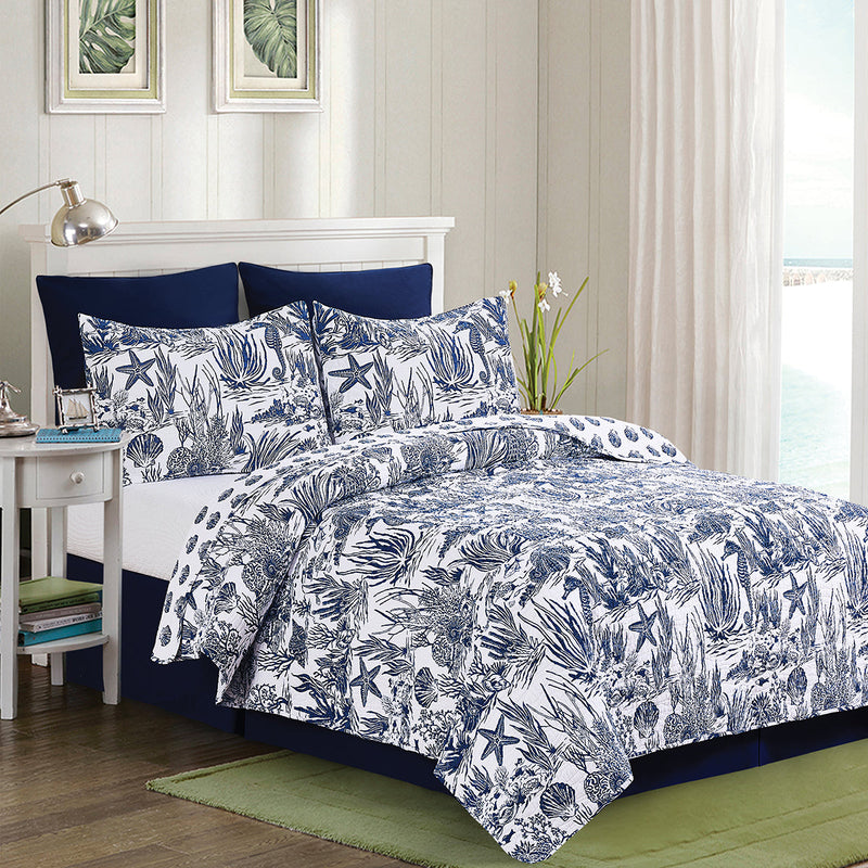 Reef Shores King Quilt Set