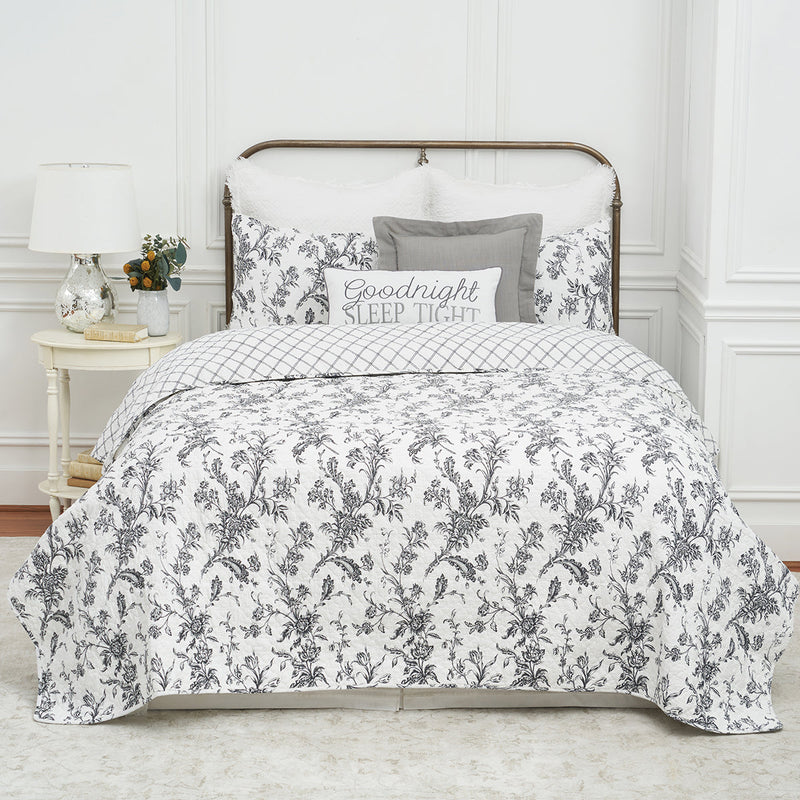 Bleighton Black King Quilt Set