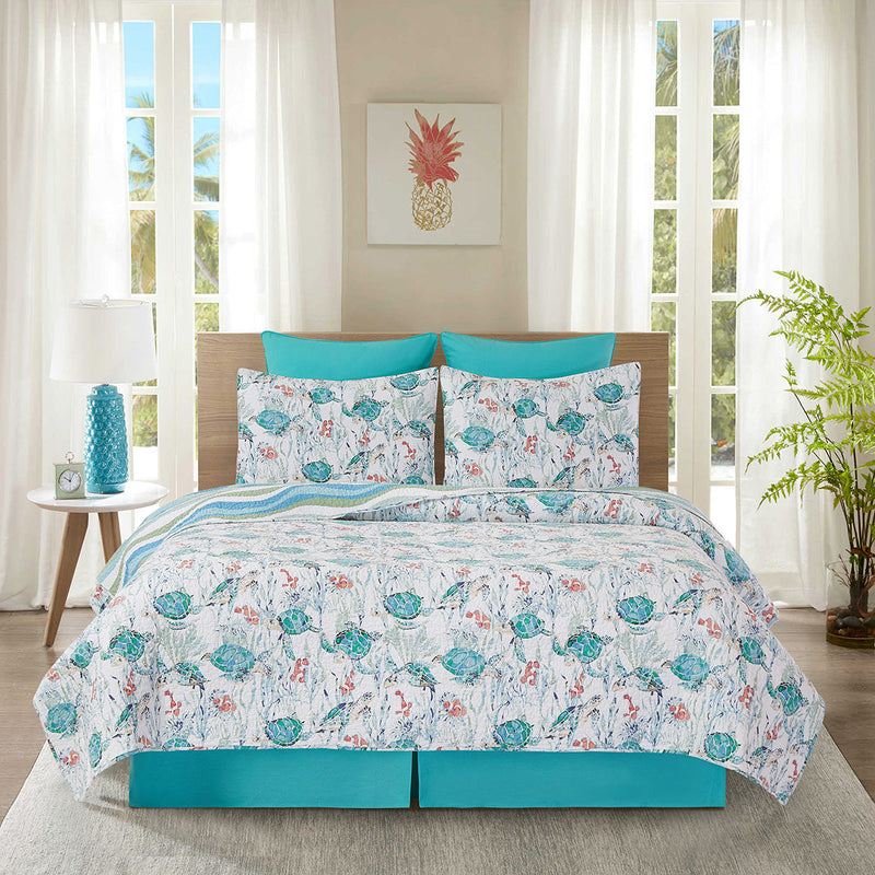 Sea Turtle Cove Twin Quilt Set