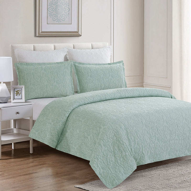 Shiloh Sea Glass Queen Coverlet Set