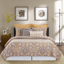 Shay Damask F/Q Quilt Set