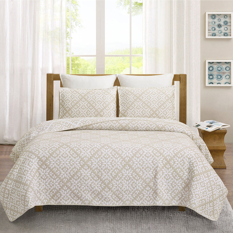 Natural Leaves Jacq. Rev. K Coverlet Set